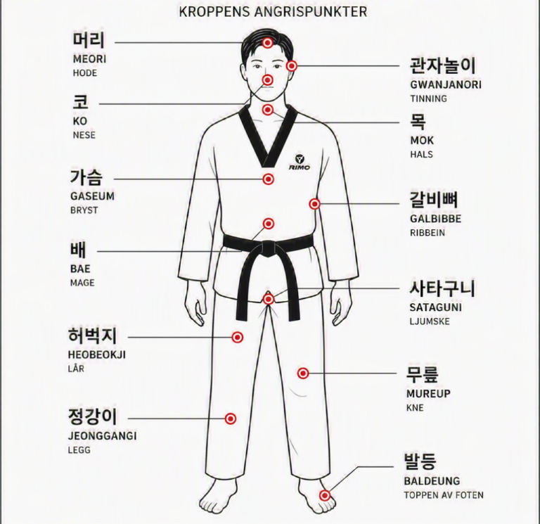 Angrepspunkter Koreansk