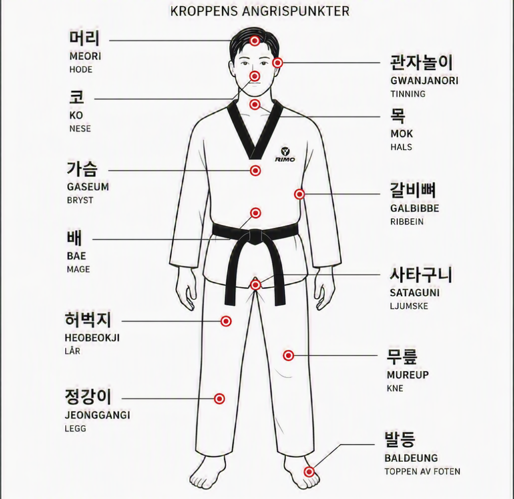 Angrepspunkter Koreansk