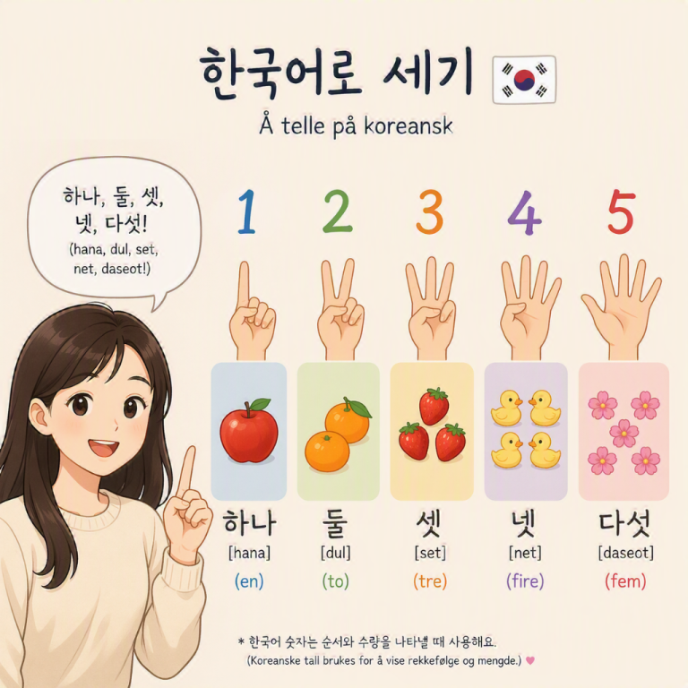 Telle på Koreansk