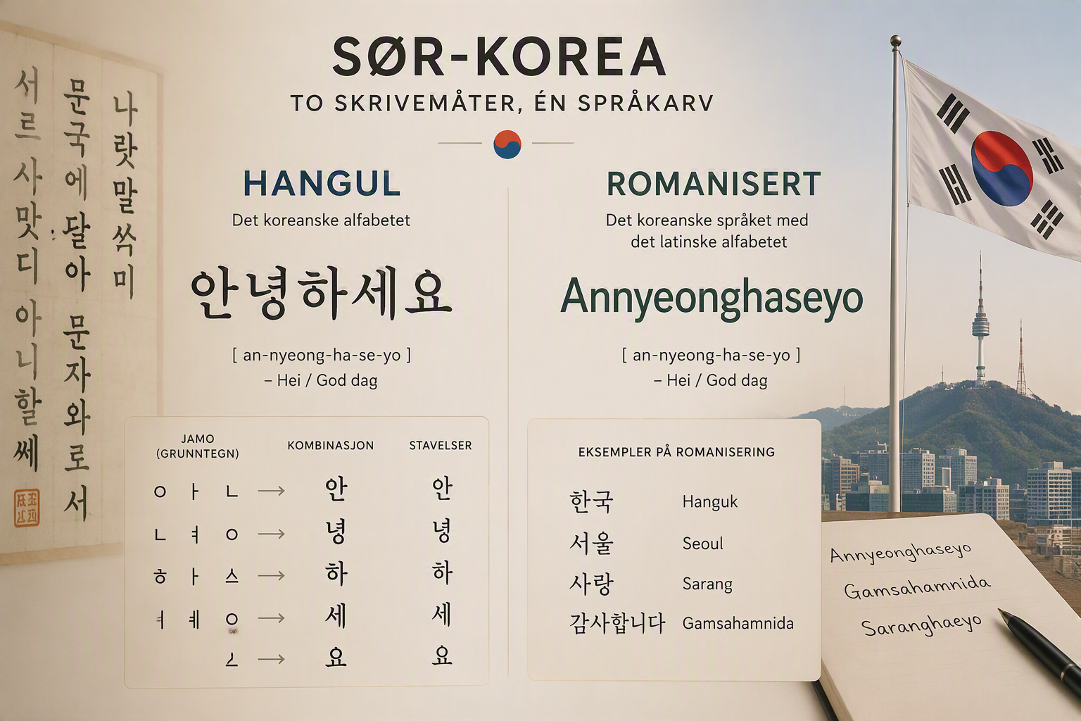 Koreansk språk og skrivemåte